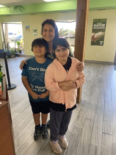 students with teacher photo